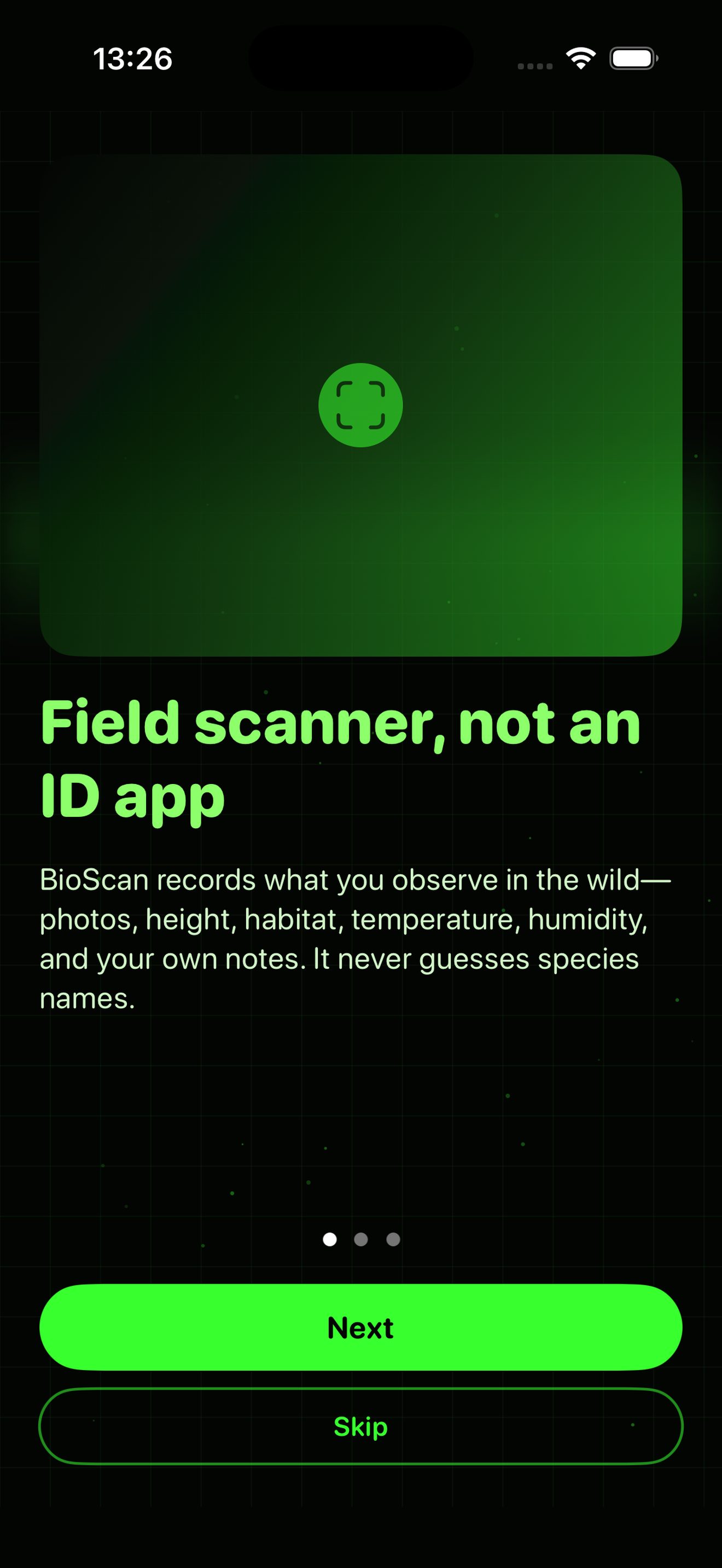BioScan scan feed